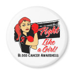 Modern Rosie Fight Like a Girl - Blood Cancer magnets