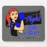 Modern Rosie Fight Like a Girl - Colon Cancer Mouse Pad