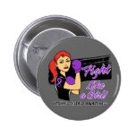 Modern Rosie Fight Like a Girl - Crohns Disease Button