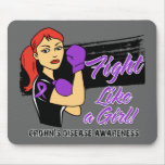 Modern Rosie Fight Like a Girl - Crohns Disease mousepads