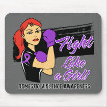 Modern Rosie Fight Like a Girl - Domestic Violence Mouse Pads