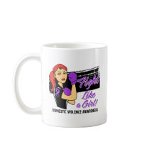 Modern Rosie Fight Like a Girl - Domestic Violence Coffee Mug