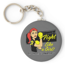 Modern Rosie Fight Like a Girl - Endometriosis Keychains