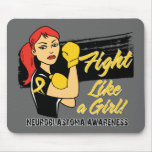 Modern Rosie Fight Like a Girl - Neuroblastoma mousepads