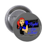 Modern Rosie Fight Like a Girl - Rectal Cancer buttons