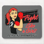 Modern Rosie Fight Like a Girl - Retinoblastoma mousepads