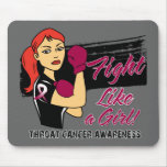 Modern Rosie Fight Like a Girl - Throat Cancer mousepads