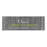 Modern Rustic Barn Wood Wedding Drink Tickets Business Card Templates