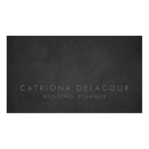 Modern Rustic Chalkboard Business Card (front side)