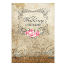 Modern Rustic Country Wedding Invitation