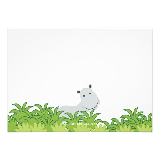Modern Safari Animals Baby Shower Invitation