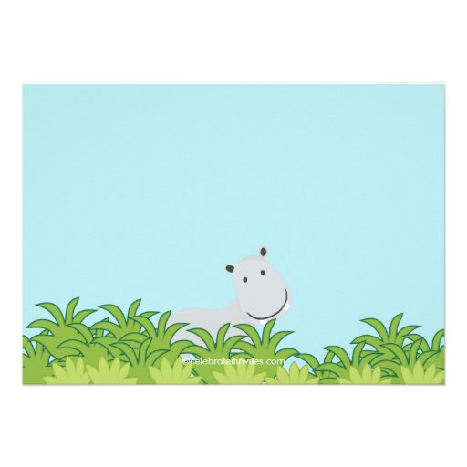 Modern Safari Animals Baby Shower Invitation