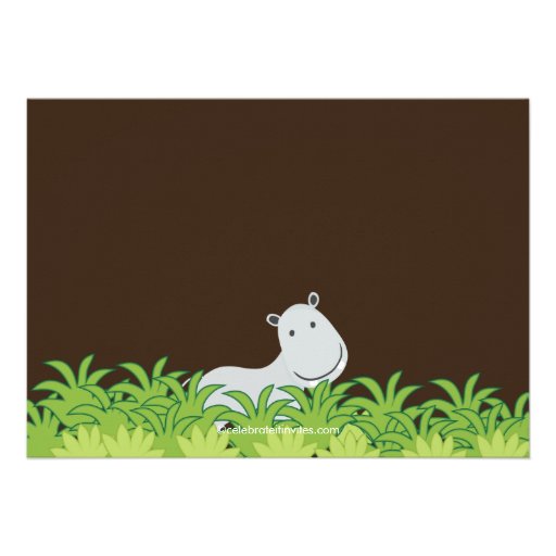 Modern Safari Animals Baby Shower Invitation