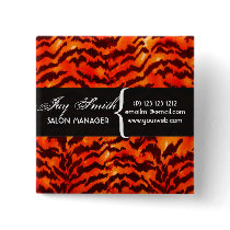 Modern Safari Sexy WildLife Print Name Tag Buttons