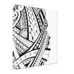Modern Samoan tattoo art Stretched Canvas Print