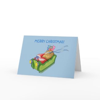 Modern Santa Card card