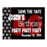 Modern Save the Date  50th Birthday Party R203 Postcards
