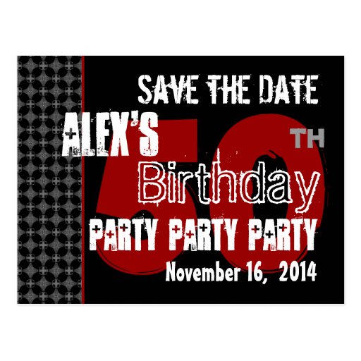 modern-save-the-date-50th-birthday-party-r203a-postcard-zazzle