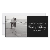 Modern "Save-the-date" Announcement (Photo) B&W Photo Greeting Card