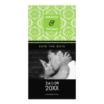 MODERN SAVE THE DATE CARD :: damask colors 1 Picture Card