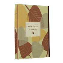 Modern scattered leaves autumn fall acorn custom caseable cases