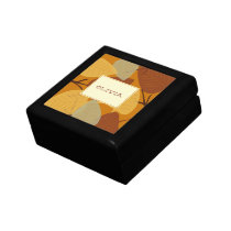Modern scattered leaves autumn personal trinket gift boxes