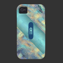 Modern Scribbled Plaid in Peacock Colors casemate cases
