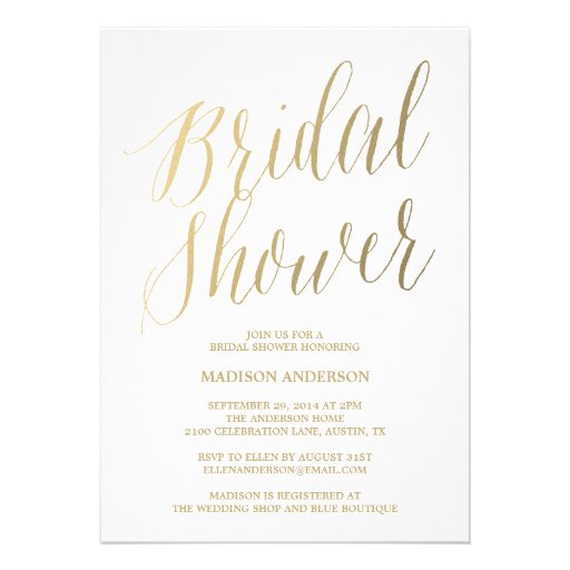Modern Script | Bridal Shower Invitation (front side)