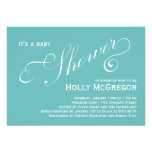 Modern Scripts Baby Shower Invitation - Blue invitations