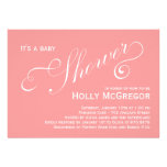 Modern Scripts Baby Shower Invitation - Pink invitations