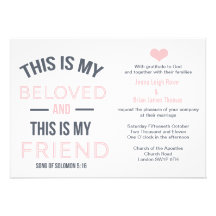 Modern Scripture Wedding Invitation