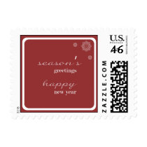 Modern Season's Greetings Postage-red