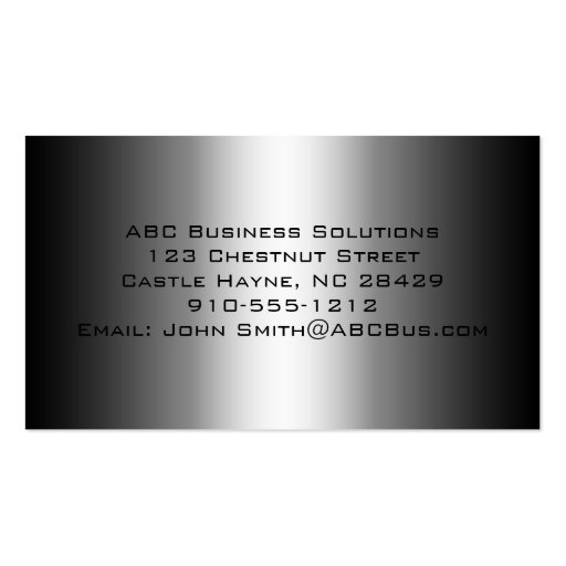 Modern Shades of Grey Professional Business Cards (back side)