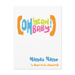 Modern Shower Invites - Oh Yeah Baby! Postcard