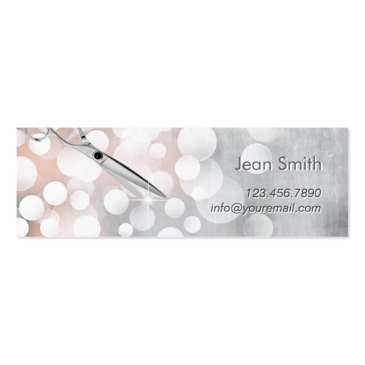Modern Silver Scissor Hair Stylist Appointment Business Cards