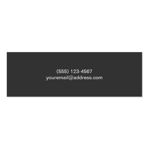 Modern Silver Thin Black Striped Salon and Spa 2 Business Cards (back side)