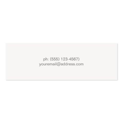 Modern Silver Thin Off White Striped Salon Spa Business Card Templates (back side)