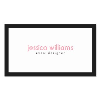 Modern Simple Black Border On White Double-Sided Standard Business Cards (Pack Of 100)