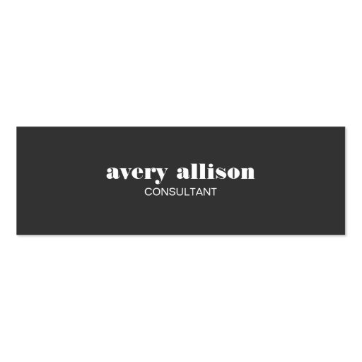 Modern Simple Black Professional Stylish Business Card Template (front side)