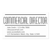 Modern Simple Commercial Director Business Card