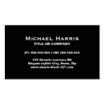 Modern simple elegant black business card