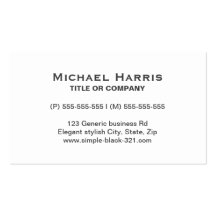 Modern simple elegant white gray business card
