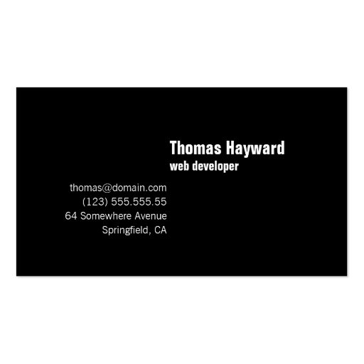 Modern Simple & Plain Affordable Business Card (front side)