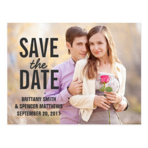 Modern Simple Save the Date Postcard