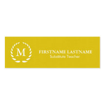Modern & Simple Substitute Teacher Business Card