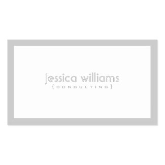Modern Simple White & Light Gray Double-Sided Standard Business Cards (Pack Of 100)