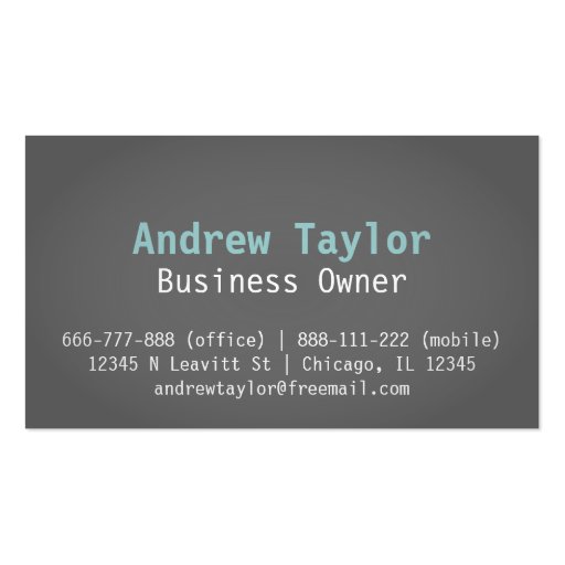 Modern, Sleek, Chic, Mover Company, white Truck Business Cards (back side)
