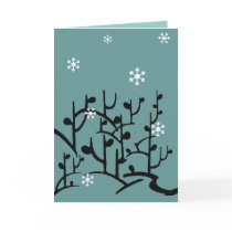 Modern Snow Christmas Card