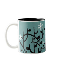 Modern Snow Mug by litabug Modern Snow Mug