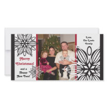 Modern Snowflake Photo Card2 photo cards